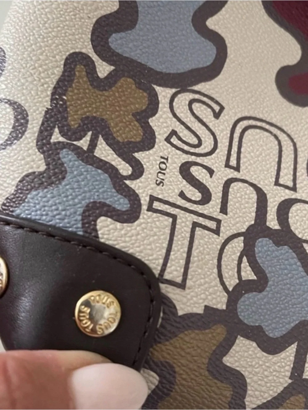TOUS Multicolort Logo Women’s Crossbody in Cream, Brown, Blue, Olive & Burgundy